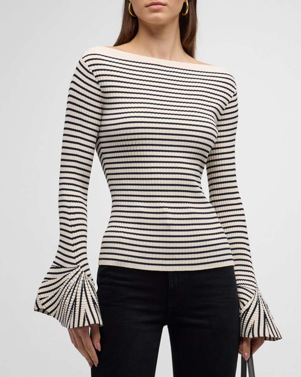 Aster Striped Long-Sleeve Top